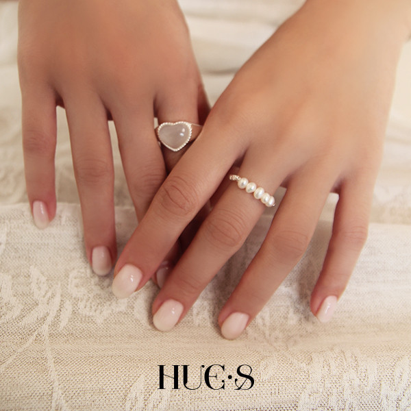 時髦珍珠彈力戒 S925純銀 