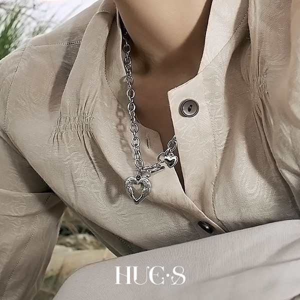 愛心OT扣鏈條項鍊 316鋼飾 