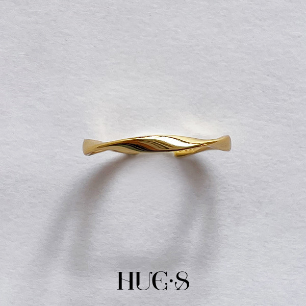 不規則簡約圓戒指 S925純銀 