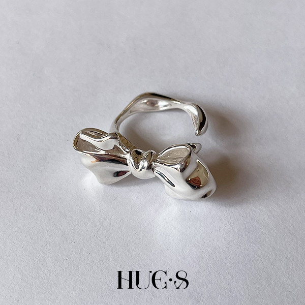 立體緞帶蝴蝶結戒指 S925純銀 