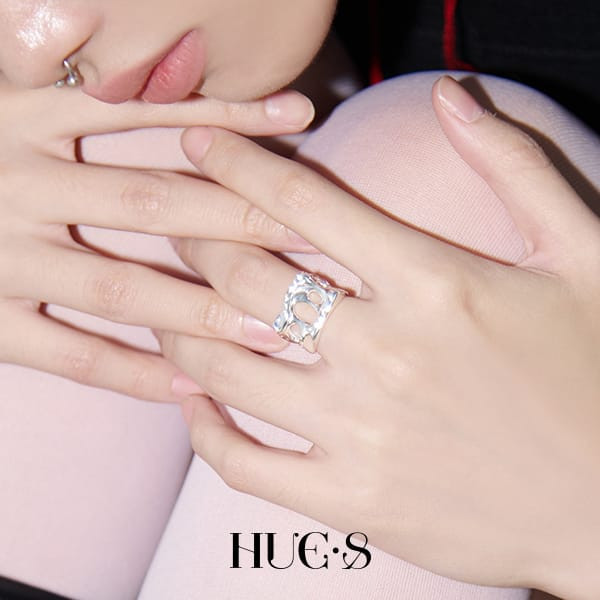 方形可調式鏤空戒 S925純銀 