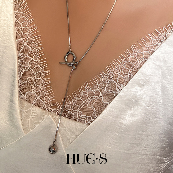 銀珠可調節OT扣項鍊 316鋼飾 