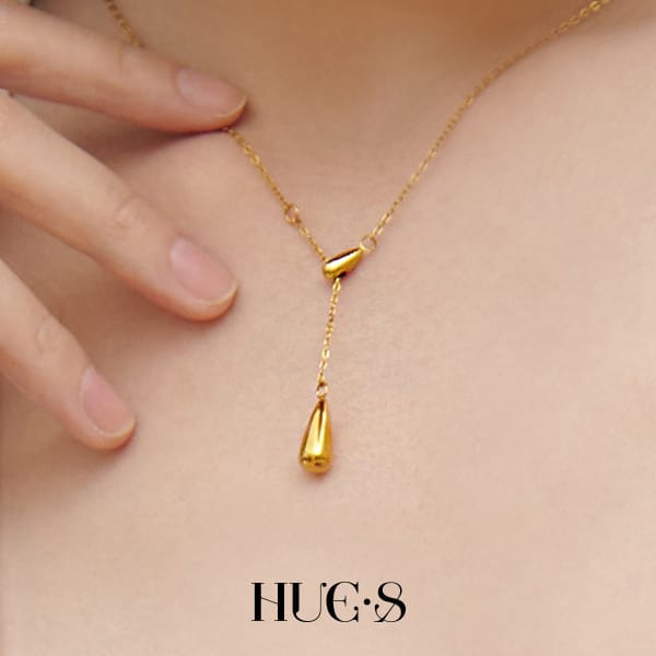 極簡流線水滴鍊 316鋼飾 