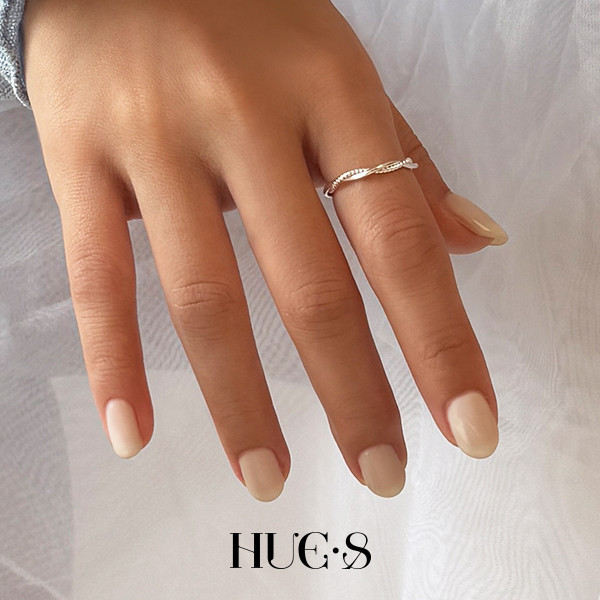 扭結螺旋線條閉口戒 S925純銀 