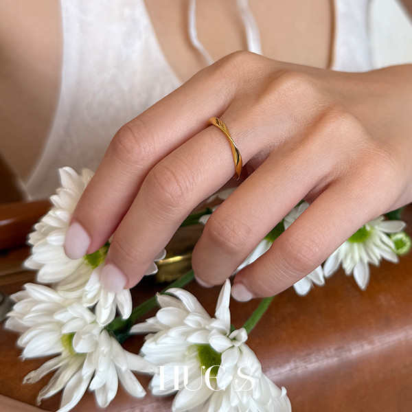 不規則簡約圓戒指 S925純銀 