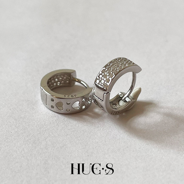 雙向愛戀鑲鑽耳環 S925純銀 