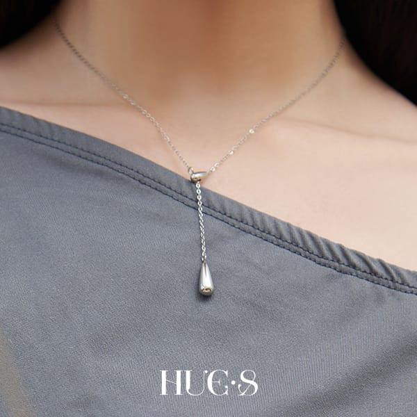 極簡流線水滴鍊 316鋼飾 