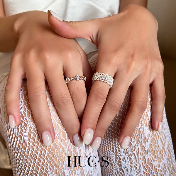 鋯石環繞造型戒指 S925純銀 