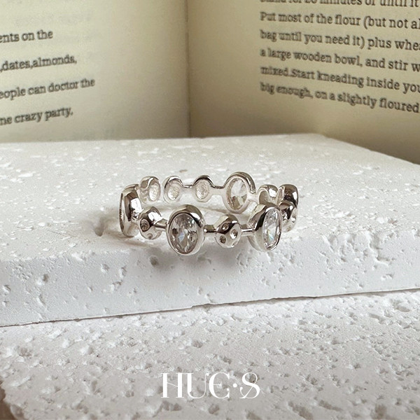 鋯石環繞造型戒指 S925純銀 