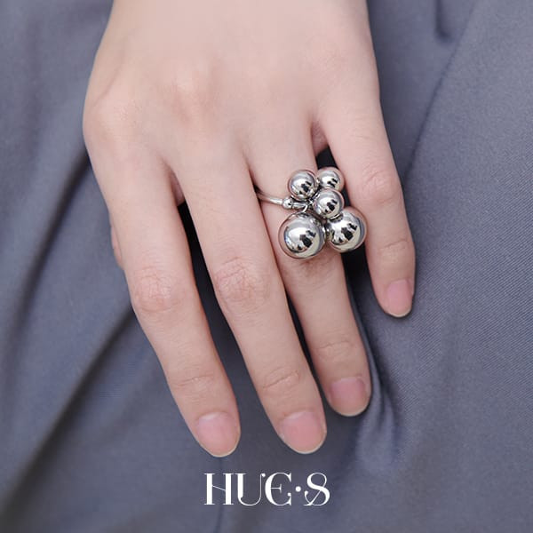 圓體泡泡造型戒 316鋼飾 