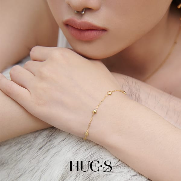 星辰圍繞疊戴手環 316鋼飾 