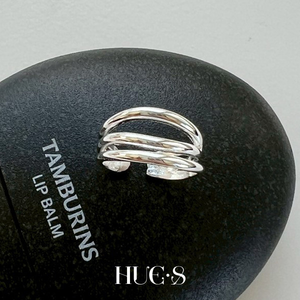 三層交疊耳骨夾 S925純銀 