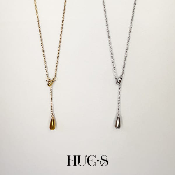 極簡流線水滴鍊 316鋼飾 