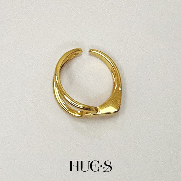 三角開口立體戒 S925純銀 