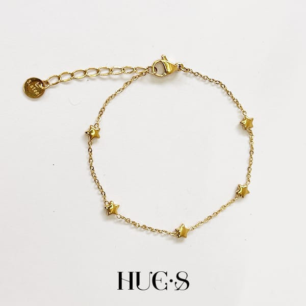 星辰圍繞疊戴手環 316鋼飾 