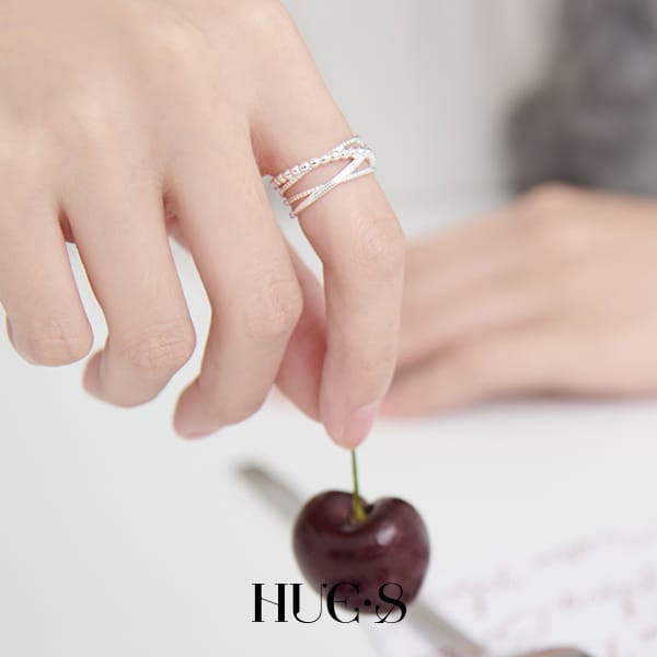 交織圓舞曲開口戒 S925純銀 