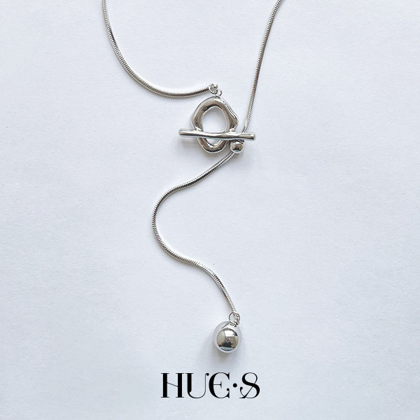 銀珠可調節OT扣項鍊 316鋼飾 