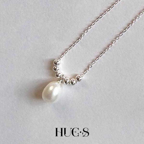 夢境水滴珍珠項鍊 S925純銀 