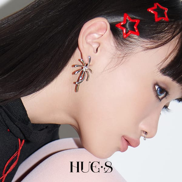 流光煙火耳扣 316鋼飾 