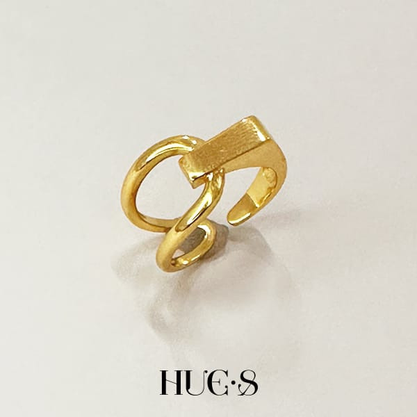 三角開口立體戒 S925純銀 