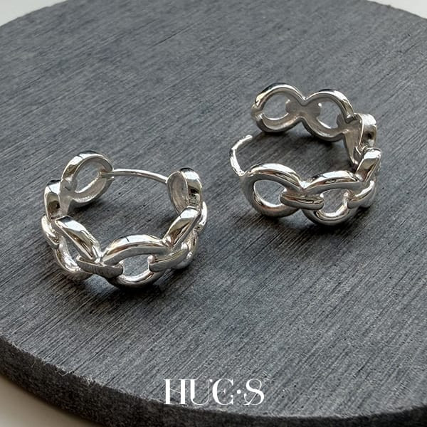 環環相扣耳環 S925純銀 