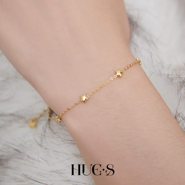 星辰圍繞疊戴手環 316鋼飾 