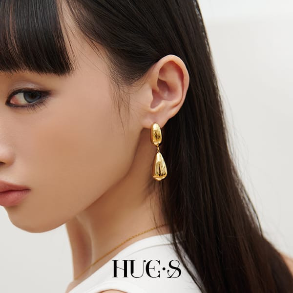 漣漪水滴造型耳扣 316鋼飾 