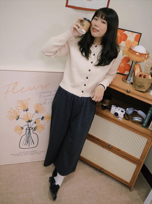 有格調的日系格紋褲 
