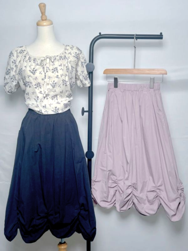 晨霧花瓣裙 花瓣裙、日系長裙、文青風穿搭、森林系穿搭