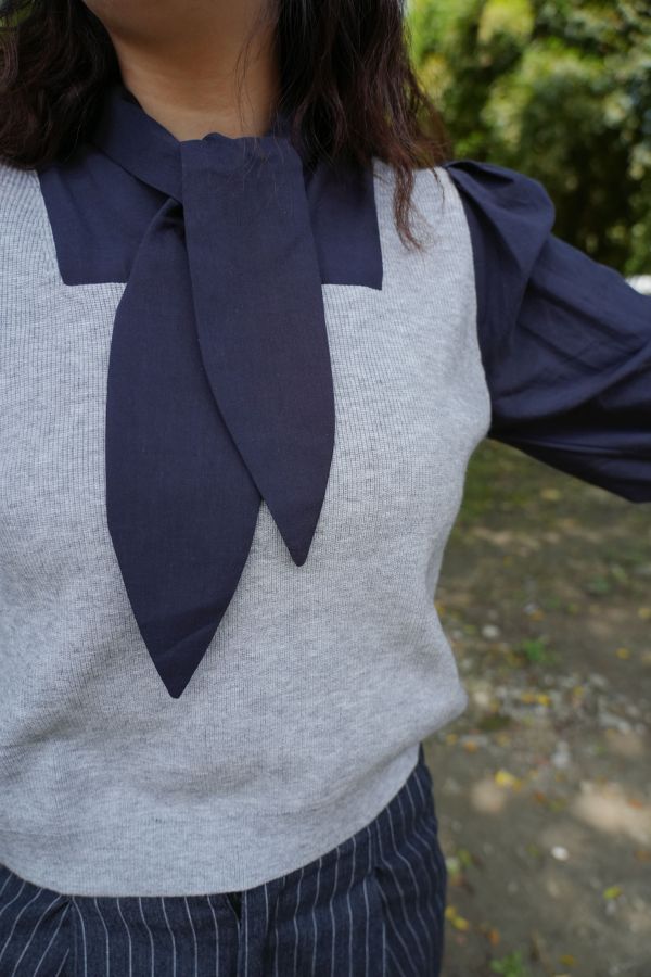 假兩件知性學院風上衣 假兩件上衣、學院風上衣、知性上衣、秋冬上衣、長袖上衣、百搭上衣、文青上衣、女上衣、休閒上衣、通勤上衣、秋冬百搭上衣、氣質上衣