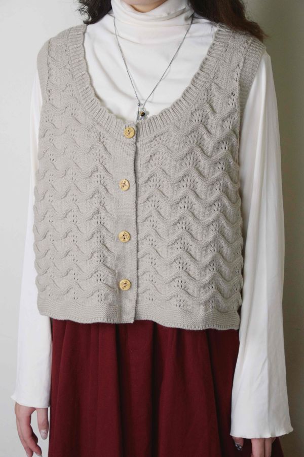 輕語針織毛衣背心 