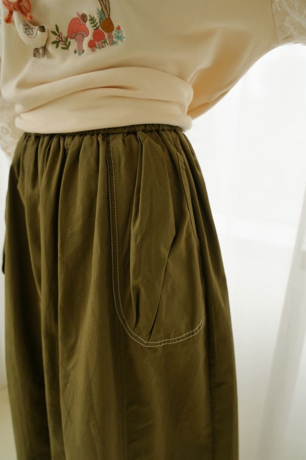 明線滾邊日系A字裙 A字裙、日系裙款、棉質裙、百搭裙、明線滾邊裙、氣質裙、日系穿搭、女裝裙、甜美裙款、通勤裙