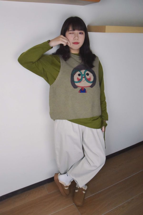 好版型舒適羊角褲 