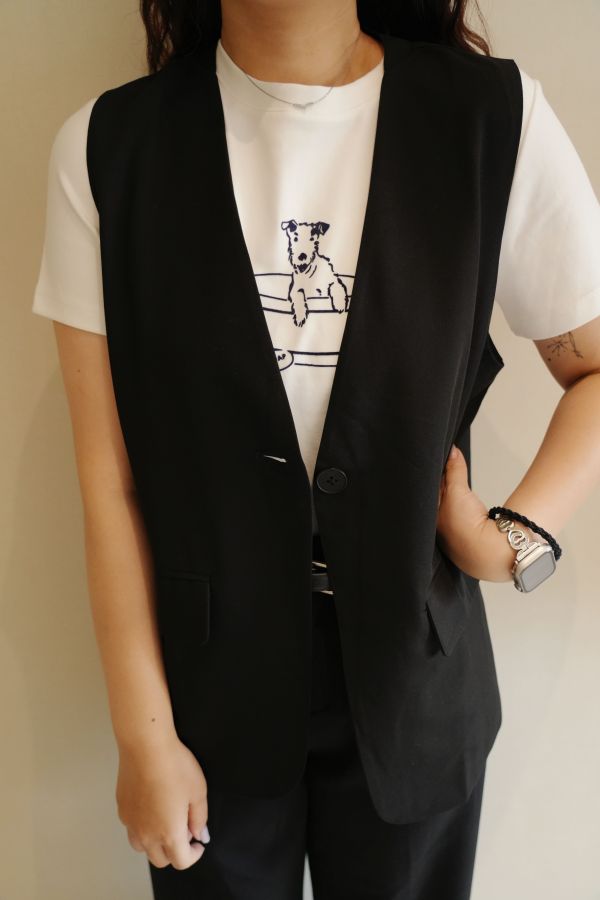 西裝背心 西裝背心、棉質背心、日系西裝、百搭背心、正式背心、女裝西裝背心、通勤背心、休閒背心、日系穿搭、簡約背心
