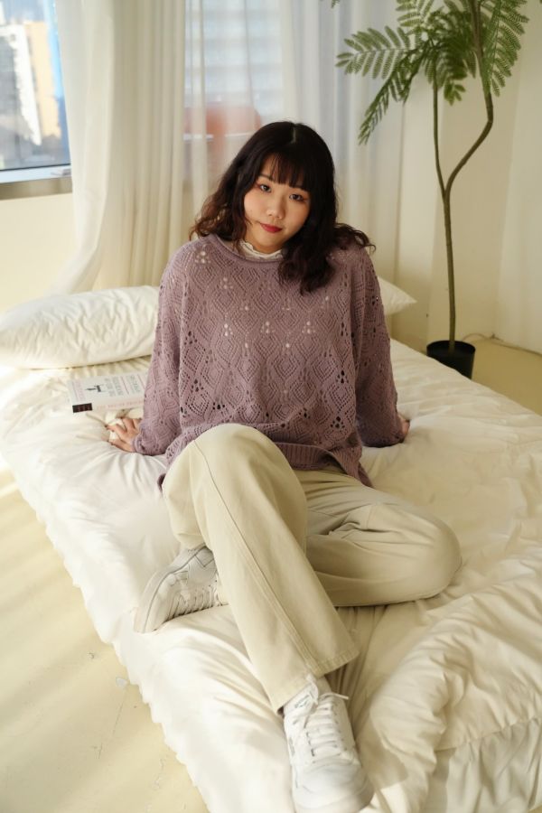 羊毛排釦側開上衣 羊毛上衣、排釦上衣、側開衩上衣、針織長袖、日系上衣、混紡針織、秋冬上衣、設計款上衣、氣質針織、百搭針織上衣