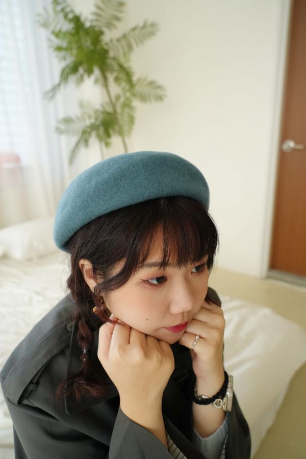 羊毛貝蕾帽 羊毛貝蕾帽、法式貝蕾帽、保暖貝蕾帽、秋冬帽子、羊毛帽、時尚帽、文青帽、法式穿搭、百搭貝蕾帽、女士帽、優雅帽款、羊毛配件
