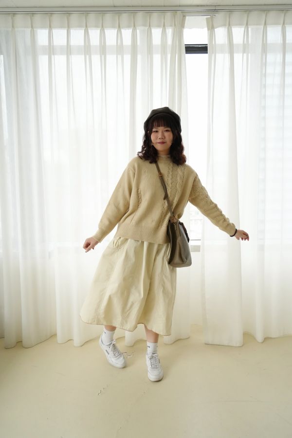 明線滾邊日系A字裙 A字裙、日系裙款、棉質裙、百搭裙、明線滾邊裙、氣質裙、日系穿搭、女裝裙、甜美裙款、通勤裙