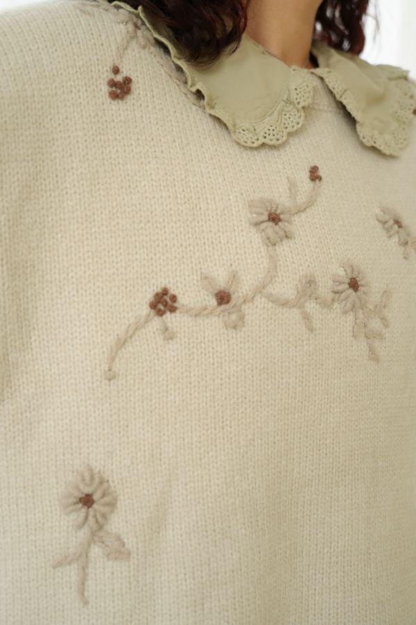 立體花花毛衣 立體花毛衣、日系針織、花朵毛衣、甜美毛衣、保暖針織、百搭上衣、秋冬毛衣、女裝針織、氣質毛衣、休閒毛衣