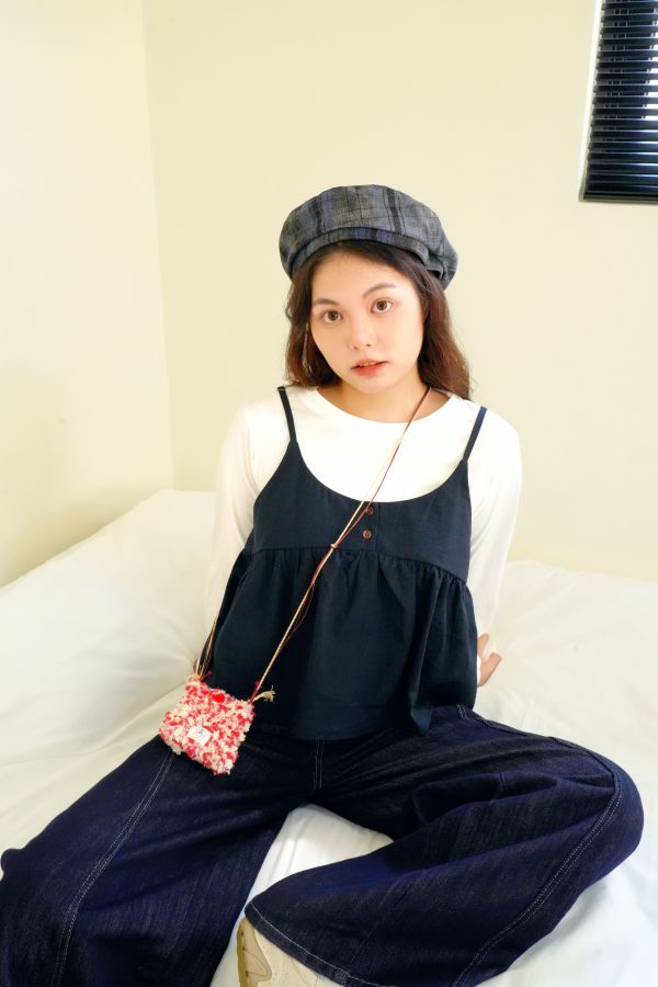 自在悠然休閒套裝 休閒套裝, 棉質套裝, 長袖打底套裝, 吊帶外搭套裝, 百搭套裝, 舒適套裝, 日常穿搭套裝, 悠閒套裝, 女生休閒裝, 居家外出套裝