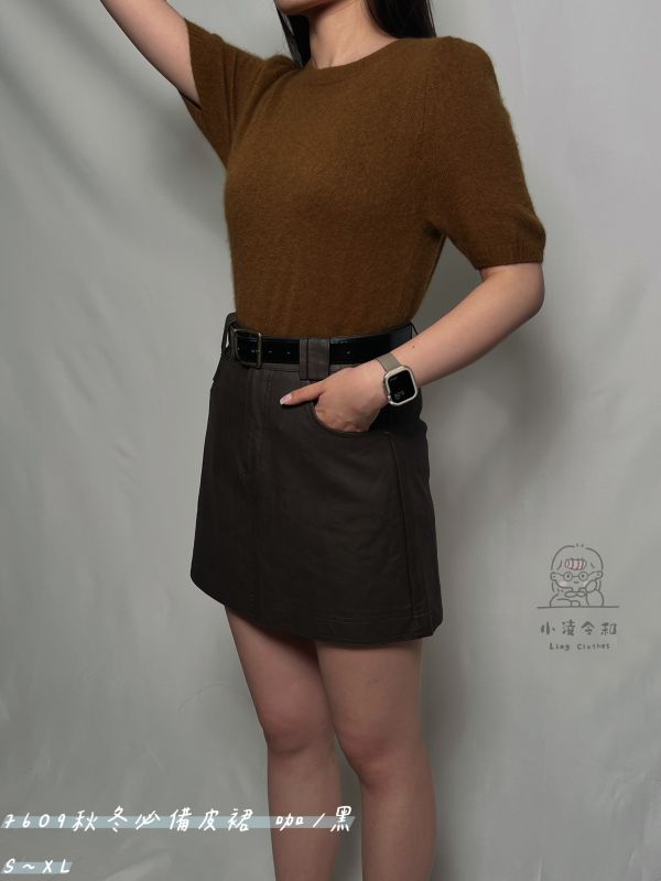 秋冬必備皮裙 皮裙、PU皮裙、短裙、日系裙款、秋冬裙、百搭皮裙、修身裙、通勤裙、氣質裙款、女裝短裙