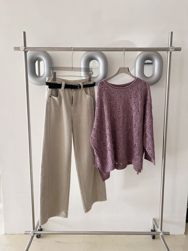 羊毛排釦側開上衣 羊毛上衣、排釦上衣、側開衩上衣、針織長袖、日系上衣、混紡針織、秋冬上衣、設計款上衣、氣質針織、百搭針織上衣