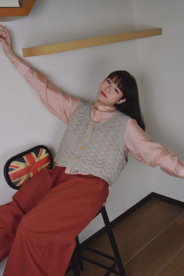 輕語針織毛衣背心 