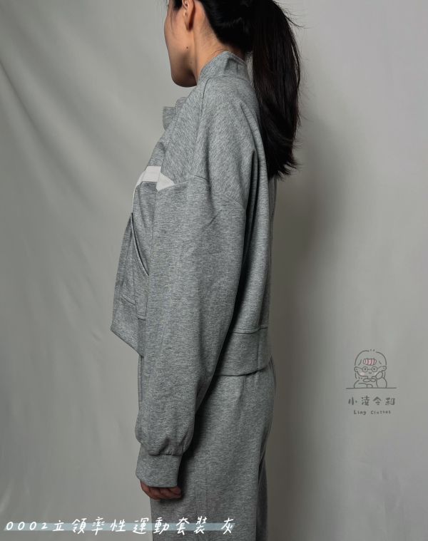 立領率性運動套裝 運動套裝、立領套裝、日系休閒服、棉質套裝、舒適運動服、百搭套裝、女裝運動套裝、休閒套裝、日系穿搭、居家運動服