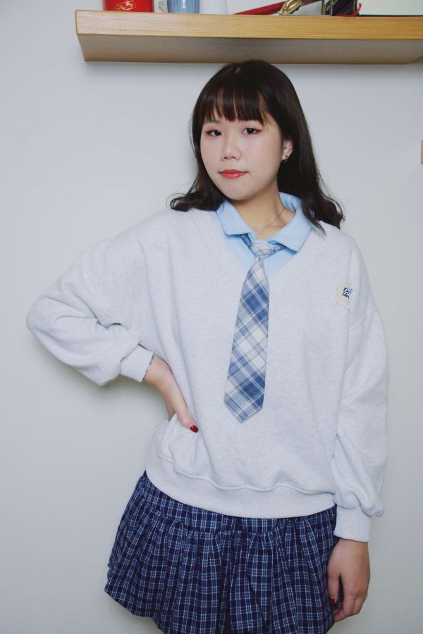 繽紛馬卡龍假兩件大學T 