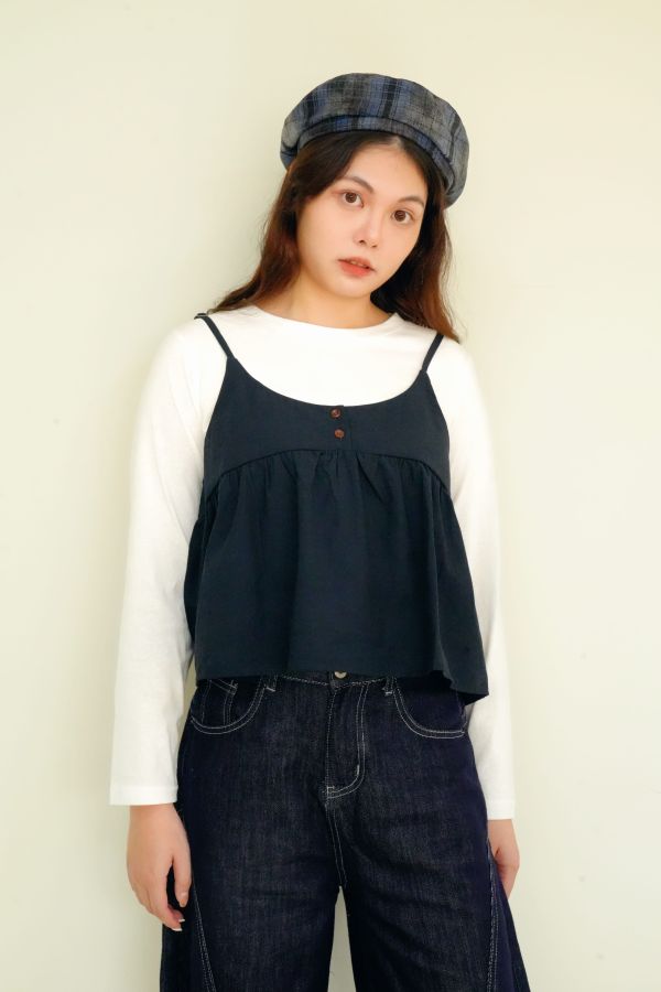 自在悠然休閒套裝 休閒套裝, 棉質套裝, 長袖打底套裝, 吊帶外搭套裝, 百搭套裝, 舒適套裝, 日常穿搭套裝, 悠閒套裝, 女生休閒裝, 居家外出套裝