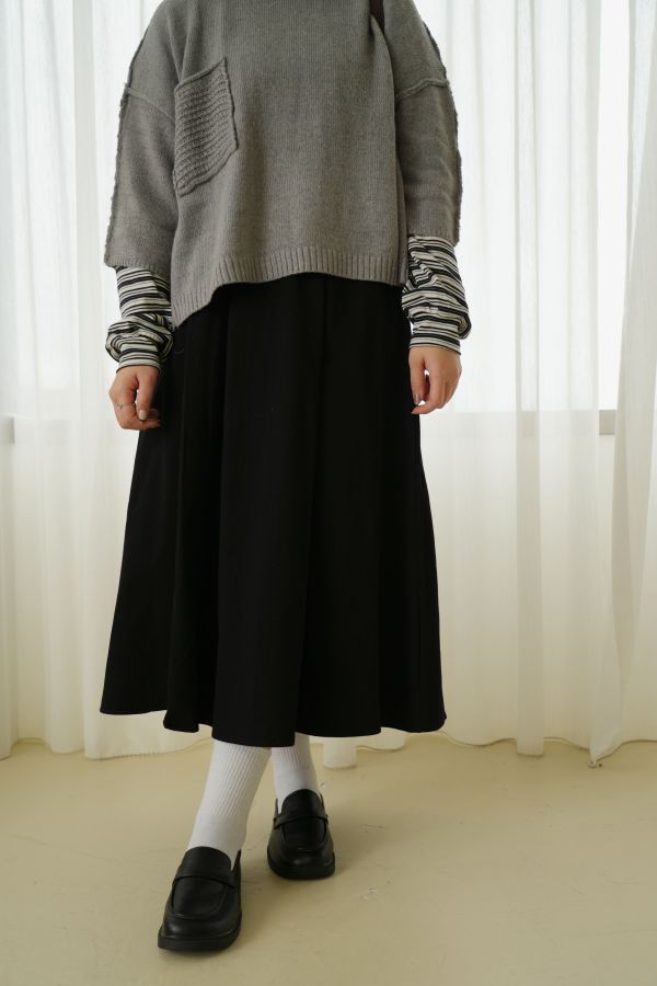 純棉好好搭A字裙 純棉A字裙、好好搭A字裙、半身裙、秋冬女裙、百搭裙、舒適裙、日常裙、通勤裙、女裙、長裙、針織搭配裙、休閒裙