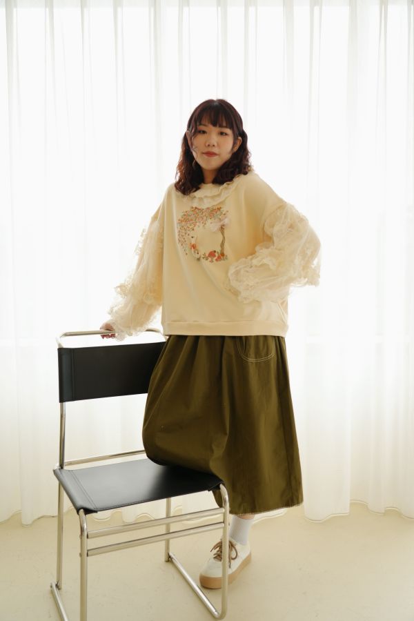 明線滾邊日系A字裙 A字裙、日系裙款、棉質裙、百搭裙、明線滾邊裙、氣質裙、日系穿搭、女裝裙、甜美裙款、通勤裙