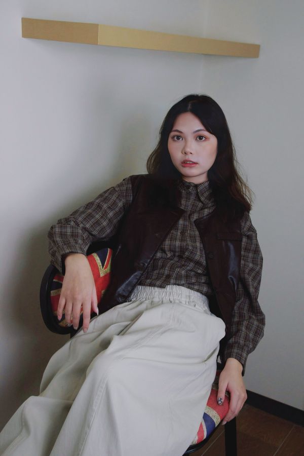 酷感時髦皮襯兩件套 