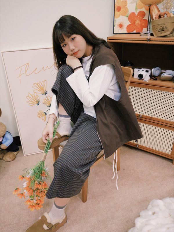 有格調的日系格紋褲 