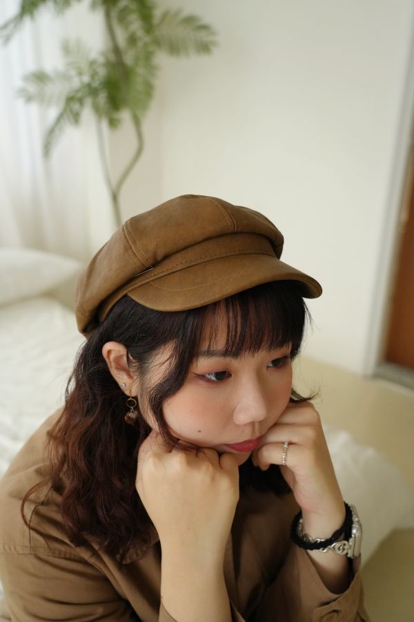 麂皮報童帽 麂皮報童帽、復古報童帽、英倫風帽子、秋冬帽、保暖帽、質感帽款、男女帽、百搭帽、時尚報童帽、文青帽、秋冬穿搭配件、麂皮帽推薦